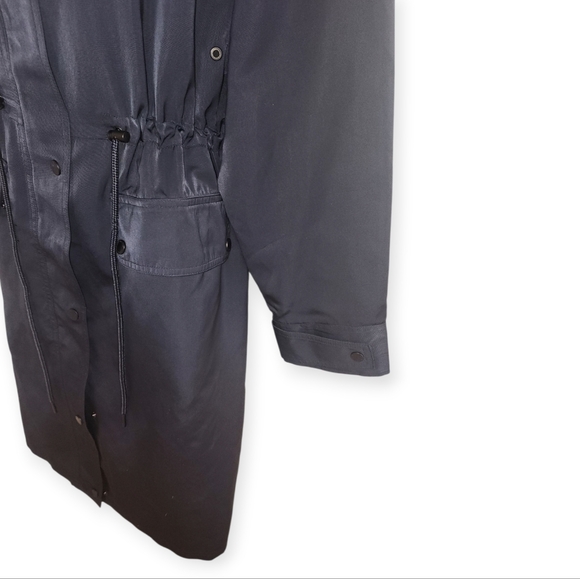 Avec Les Filles Outerwear Fall Navy Hooded Streetwear Office City Jacket Coat - Picture 10 of 15